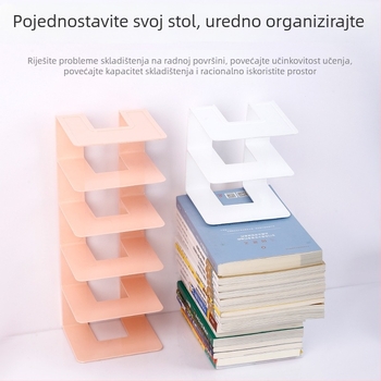 Stojak za knjige s pet kolona za stolno korištenje