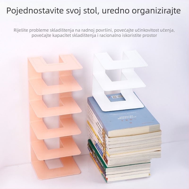 Stojak za knjige s pet kolona za stolno korištenje