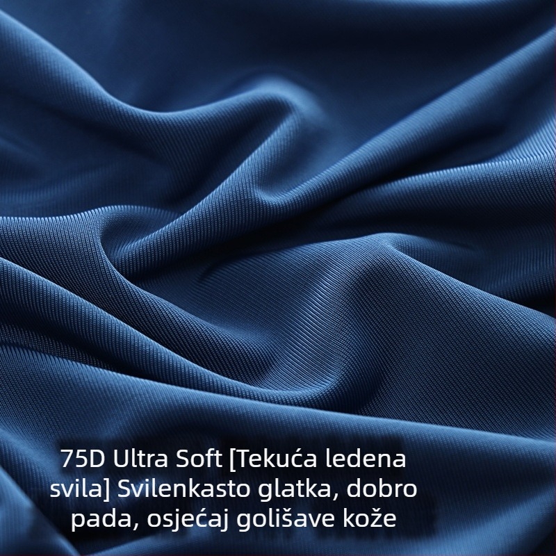Muška ice silk vesta, sa širokim ramenima, lagana i prozračna, bez šavova, tanak osnovni sloj, s V-izrezom