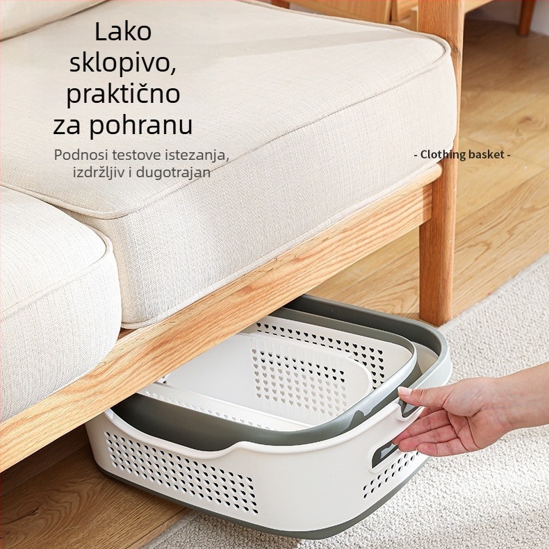 Sklopivi koš za prljavo rublje s ručkom, velik kapacitet, za kućnu upotrebu, kupaonu i skladištenje igračaka