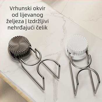 Okretni držač za umivaonik od nehrđajućeg čelika sa usisnom čašom, zidni