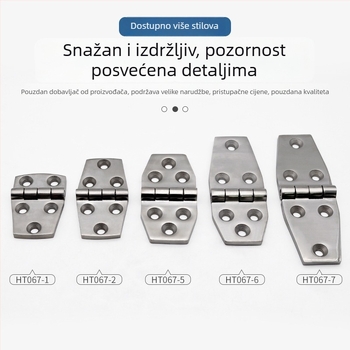 Ht067 Panta za vrata ormara od 304 nehrđajućeg čelika, teški industrijski dizajn, oblik ventilatora