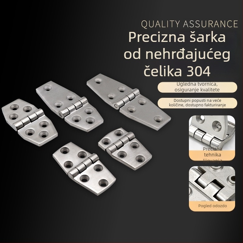 Ht067 Panta za vrata ormara od 304 nehrđajućeg čelika, teški industrijski dizajn, oblik ventilatora