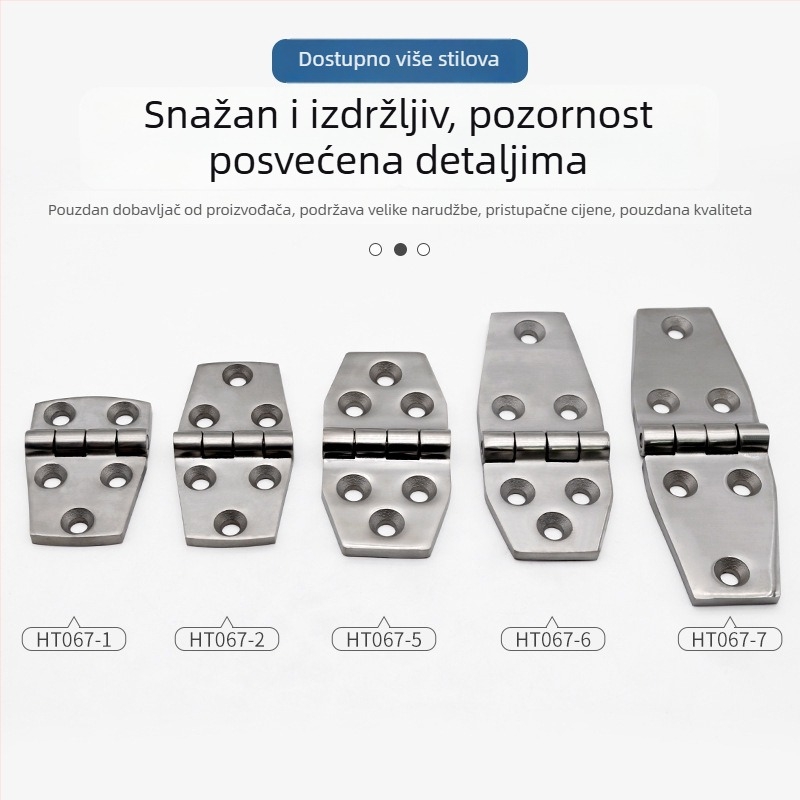 Ht067 Panta za vrata ormara od 304 nehrđajućeg čelika, teški industrijski dizajn, oblik ventilatora