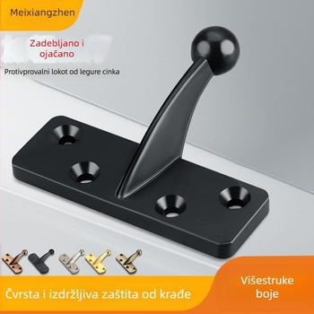 Kuka od legure protiv krađe za vrata, univerzalna prilagodba, elektroplatirani završetak