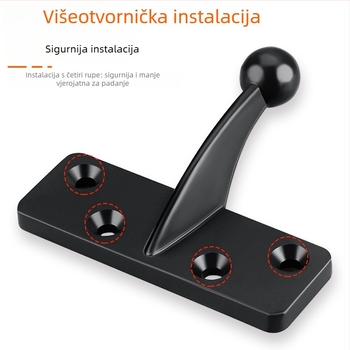 Kuka od legure protiv krađe za vrata, univerzalna prilagodba, elektroplatirani završetak