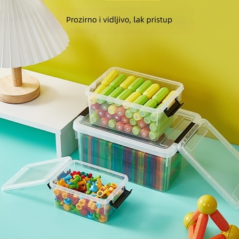 Prozirna mini kutija za LEGO dijelove i građevne blokove, mala veličina s poklopcem