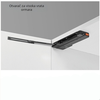 Otvarač ormarićnih vrata s amortizerom, teški pritisni tip, bez ručke