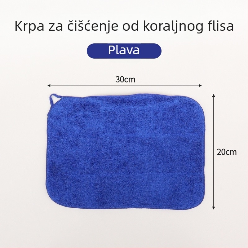 Kuhinjska mikrovlaknena krpa za staklo i površine, dvostruka upotreba – suho/vlažno, upija, bez vlakana, uzorak ribljih ljuski