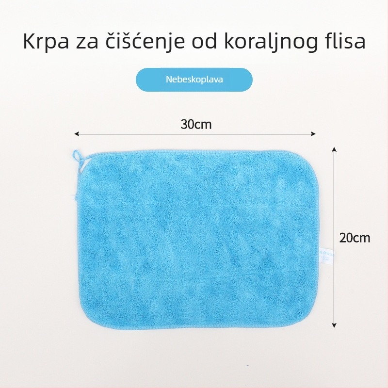Kuhinjska mikrovlaknena krpa za staklo i površine, dvostruka upotreba – suho/vlažno, upija, bez vlakana, uzorak ribljih ljuski