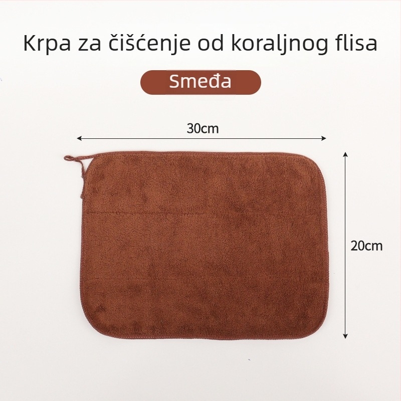 Kuhinjska mikrovlaknena krpa za staklo i površine, dvostruka upotreba – suho/vlažno, upija, bez vlakana, uzorak ribljih ljuski