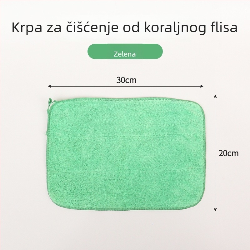 Kuhinjska mikrovlaknena krpa za staklo i površine, dvostruka upotreba – suho/vlažno, upija, bez vlakana, uzorak ribljih ljuski
