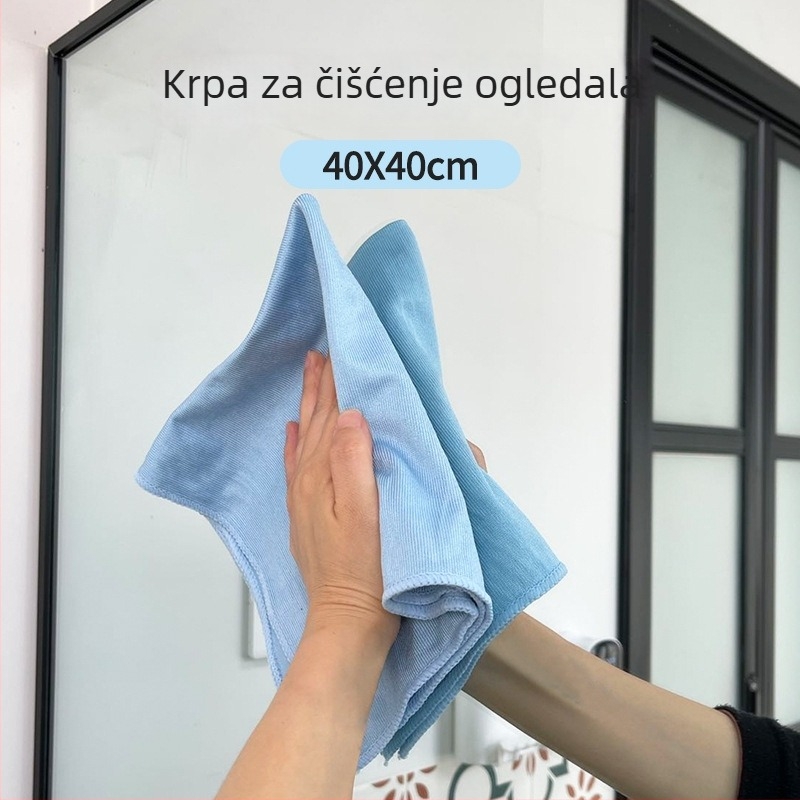 Kuhinjska mikrovlaknena krpa za staklo i površine, dvostruka upotreba – suho/vlažno, upija, bez vlakana, uzorak ribljih ljuski