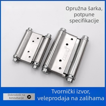 Teška dvostrano otvarajuća šarka od nehrđajućeg čelika, za unutarnje i vanjske vrata, automatsko zatvaranje za vrata barova i saloona
