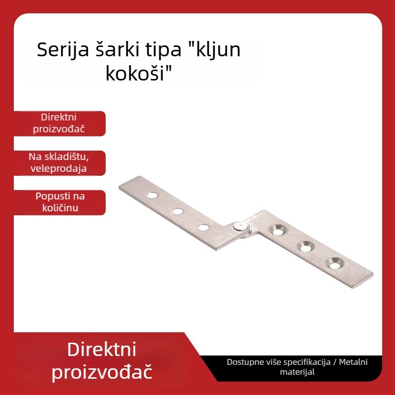 Šarnir od nehrđajućeg čelika – skriveni šarniri s gornjom i donjom osovinom, 180° otvaranje vrata