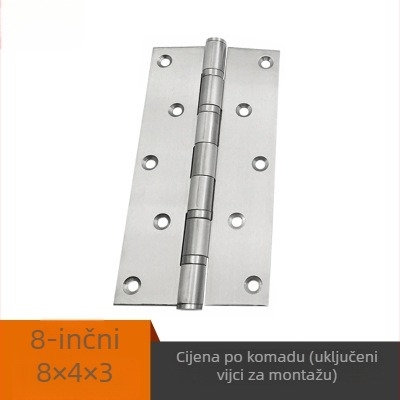 8-inčni šarki od nehrđajućeg čelika za masivne drvene vrata, proširene i produžene 6-inčne šarke, sklopne, tih ležaj, teška konstrukcija