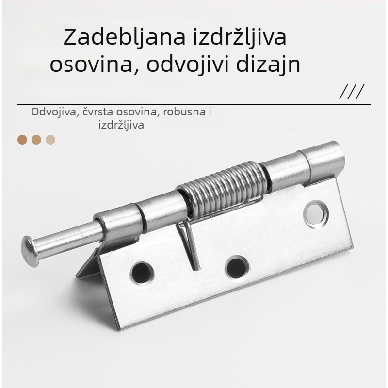 Zuogang šarka s oprugom za drvena vrata, 4 inča, 90° pozicioniranje, skriveni mehanizam zatvaranja vrata
