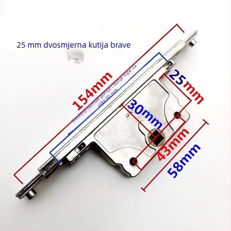 Termoizolirani aluminijski set za vrata i prozore: pogon, kućište zaključavanja, integrirani spojni štap, dvostruko zaključavanje za otvaranje prozora — Noto pribor