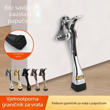 Prilagodljiv podkovasti doraz za vrata s gumom