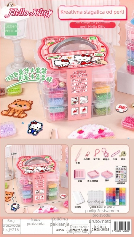 Originalni Sanrio set za izradu s perlicama – DIY komplet za 3D izradu perli