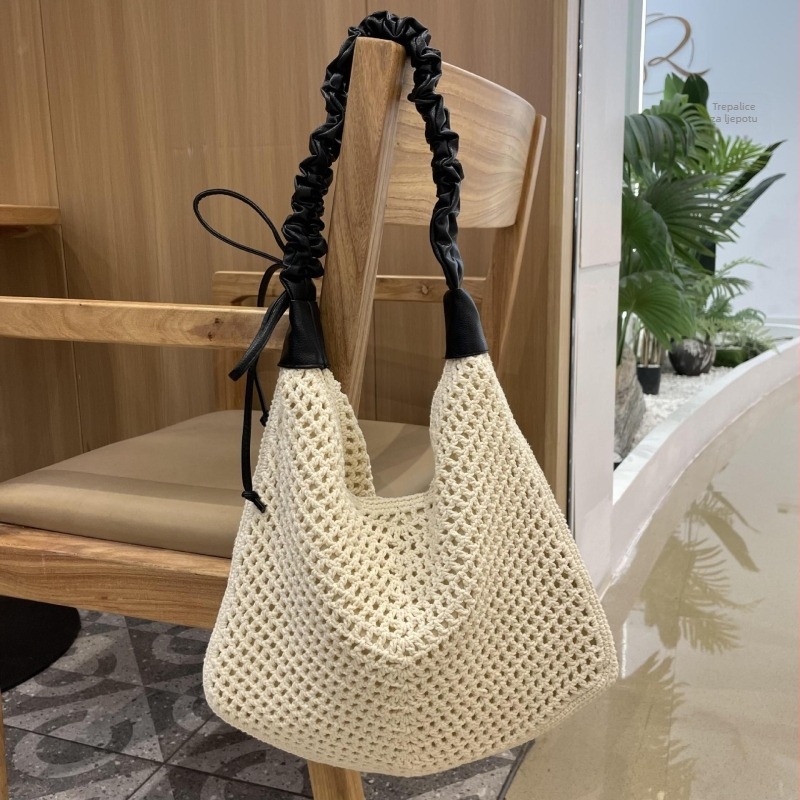 Ženska plažna torba od pletenog materijala u korejskom stilu, 2026 novi model, velika kapaciteta, torba za ramena