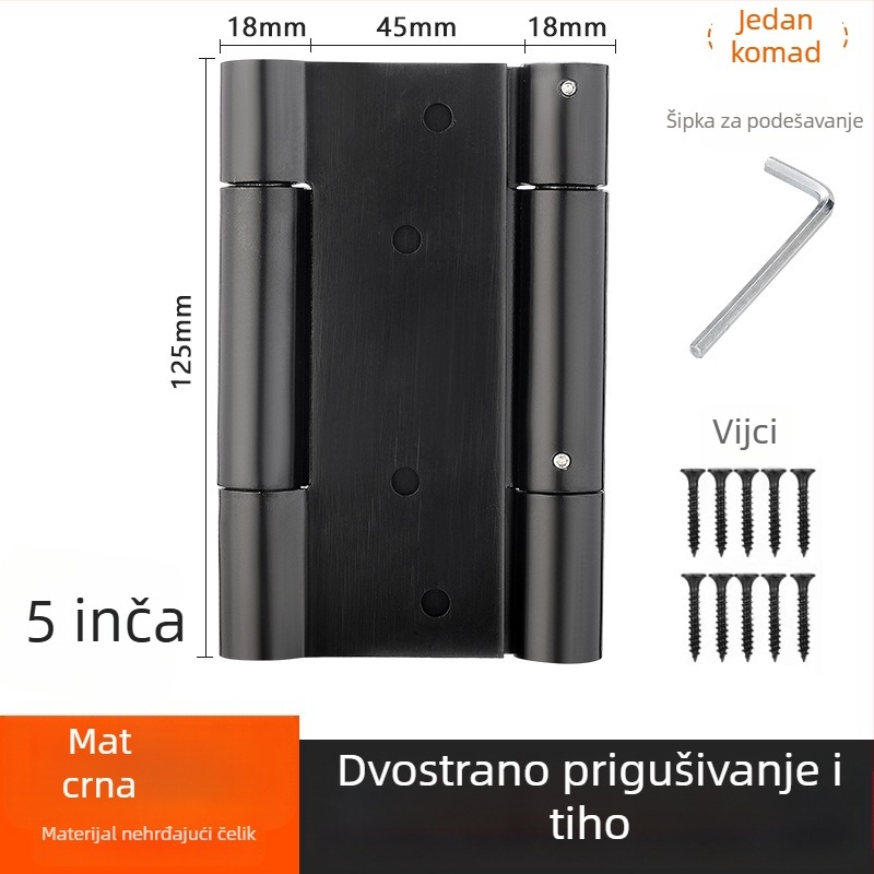 Nerđajući čelični dvostrani automatski zatvarač vrata s tlomom za vrata koja se otvaraju u oba smjera