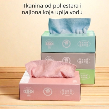 Kuhinjska krpa za suđe od mikrovlakana, debela, periva, dvostruka namjena – mokro/suvo, s izvučnim mehanizmom