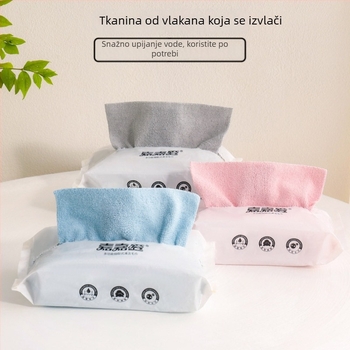 Kuhinjska krpa za suđe od mikrovlakana, debela, periva, dvostruka namjena – mokro/suvo, s izvučnim mehanizmom
