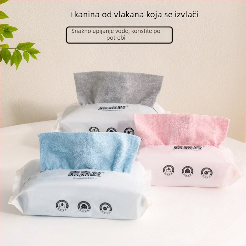 Kuhinjska krpa za suđe od mikrovlakana, debela, periva, dvostruka namjena – mokro/suvo, s izvučnim mehanizmom