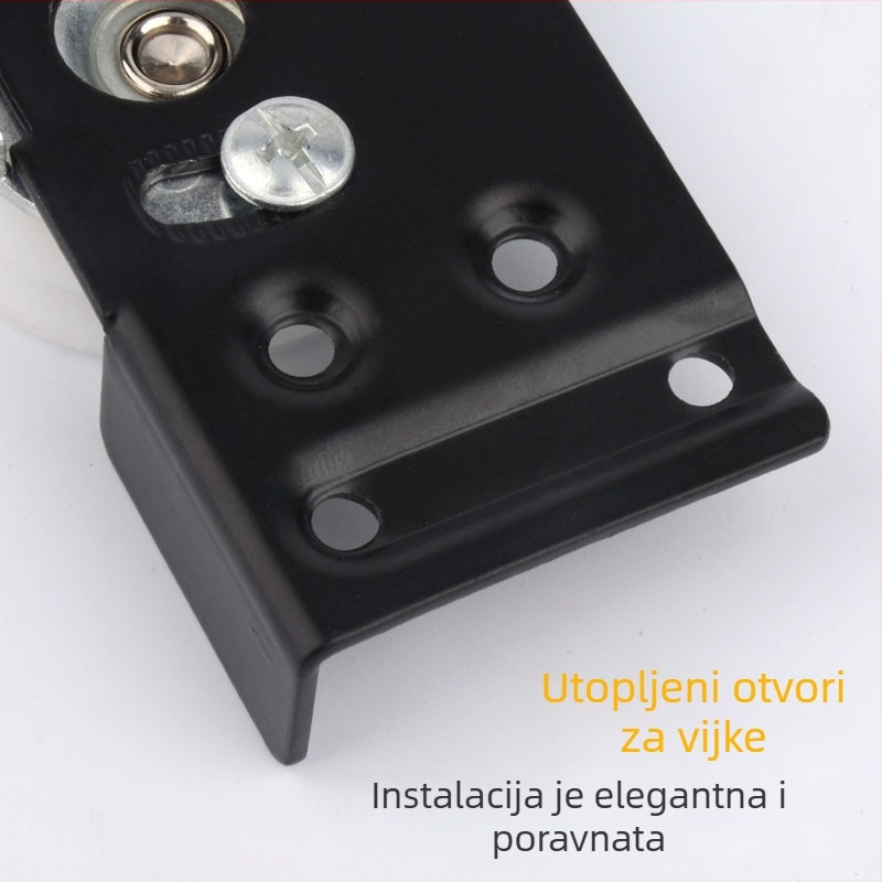 Teški tiši kolut za klizna vrata ormara, dvostruki red vodilica – metalni hardver