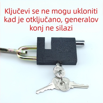 Stari tip željezni lančani lokot za bicikle, tricikle, vrata i ograde