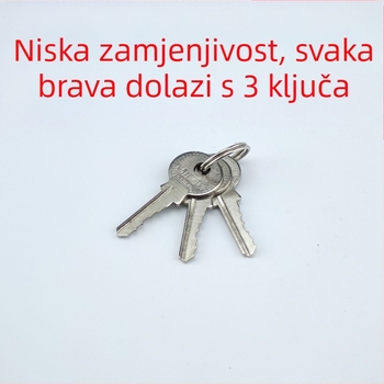 Stari tip željezni lančani lokot za bicikle, tricikle, vrata i ograde