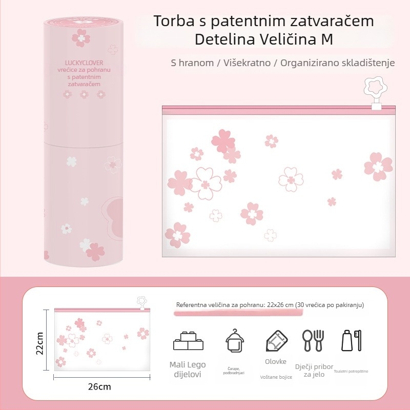 Prozirne vrećice za odlaganje odjeće s prstenom za povlačenje – višestruka namjena za putovanja, slatki crtani stil