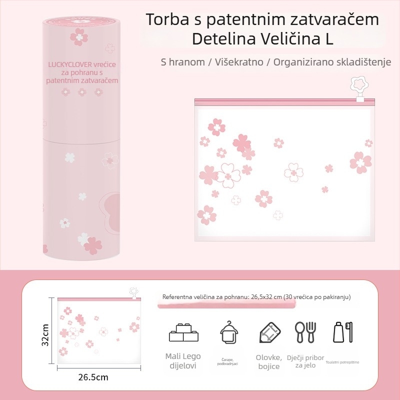 Prozirne vrećice za odlaganje odjeće s prstenom za povlačenje – višestruka namjena za putovanja, slatki crtani stil