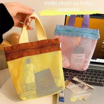Minimalistička najlonska mrežasta torbica za sunčane naočale, njegu kože, putovanja i plivačke potrepštine