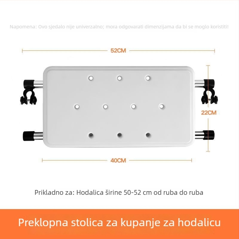 Univerzalni dodaci za hodalicu: ploča za WC, ploča za bidet, sjedeća ploča i podloga za stopala za starije osobe