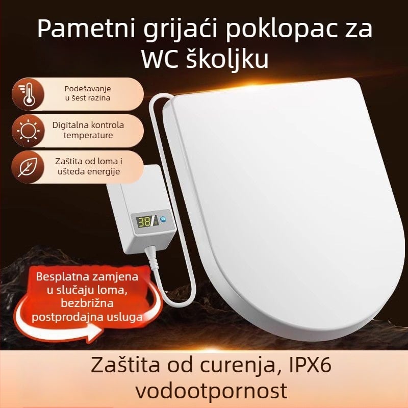 Odubao grijano WC-šalice, univerzalno električno pametno WC-šalice s U-oblikovanim prstenom