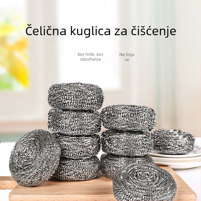 Kuhinjska čelična žičana kugla za čišćenje – kugla za ribanje posuđa i lonaca