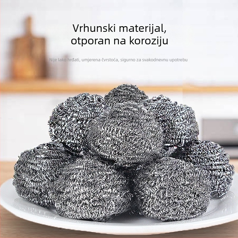 Kuhinjska čelična žičana kugla za čišćenje – kugla za ribanje posuđa i lonaca