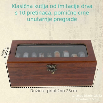 Drvena kutija za narukvice s 10 ili 20 pretinaca, za jade narukvice, zlatne i srebrne – izlaganje i pohrana nakita