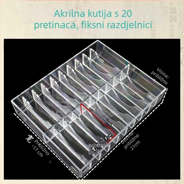 Drvena kutija za narukvice s 10 ili 20 pretinaca, za jade narukvice, zlatne i srebrne – izlaganje i pohrana nakita
