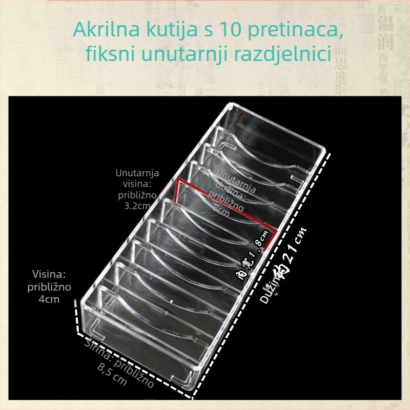 Drvena kutija za narukvice s 10 ili 20 pretinaca, za jade narukvice, zlatne i srebrne – izlaganje i pohrana nakita