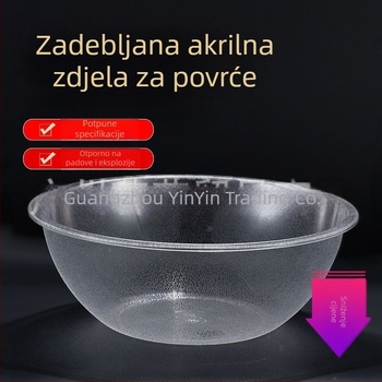 Mala Tang posuda za odabir povrća, okrugla prozirna akrilna posuda