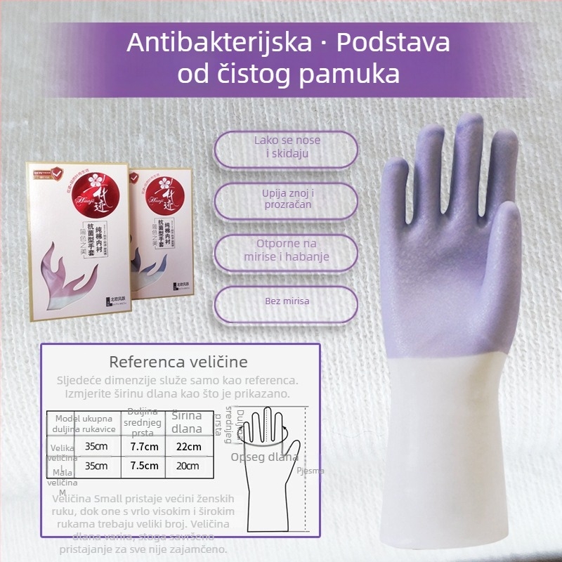 Vodootporne rukavice za pranje posuđa s toplinskom izolacijom, debelo podstavljena poliesterom, prehrambena guma, otporne na visoke temperature, zimi