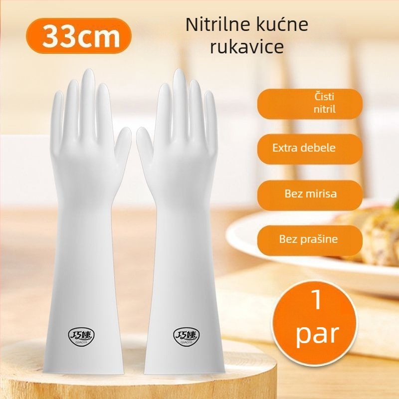 Nitril rukavice, debele i izdržljive za kućno čišćenje, pranje suđa i rublja, vodootporne.