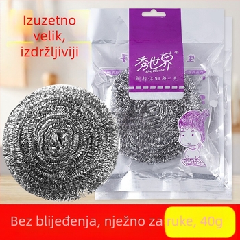 40 g čelična žična kuglica s držalom za čišćenje posuđa i lonaca