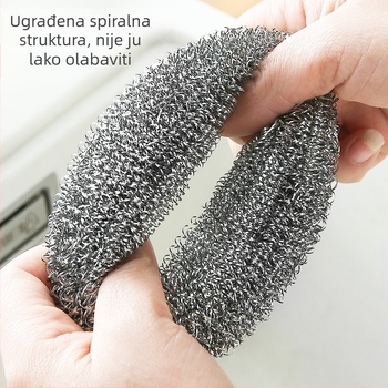 40 g čelična žična kuglica s držalom za čišćenje posuđa i lonaca