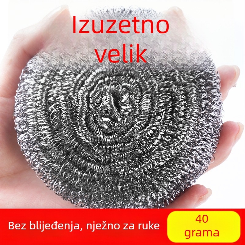 40 g čelična žična kuglica s držalom za čišćenje posuđa i lonaca
