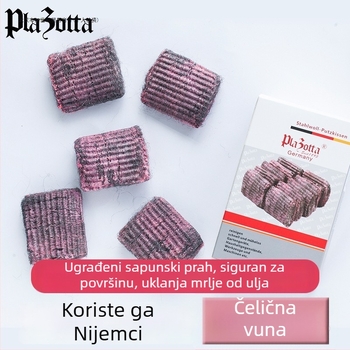 Nehrđajuća čelična kugla za čišćenje s sapunom za kuhinju; uklanja masnoću bez grebanja posuđa.