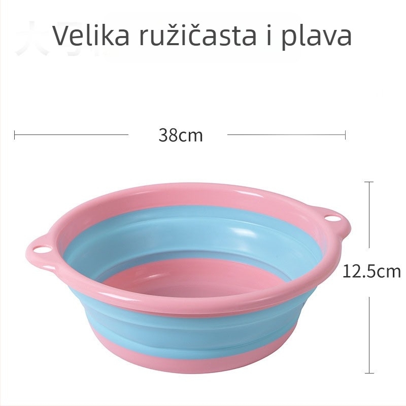 Sklopiva plastična posuda za pranje lica i stopala, prijenosna za kućnu upotrebu i putovanja, debela i otporna, veliki bazen za stopala